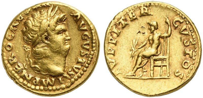 Nero (54-68), Aureus, Rome, AD 64-68
AV (g 7,21; mm 19; h 6)
IMP NERO CAESAR -...