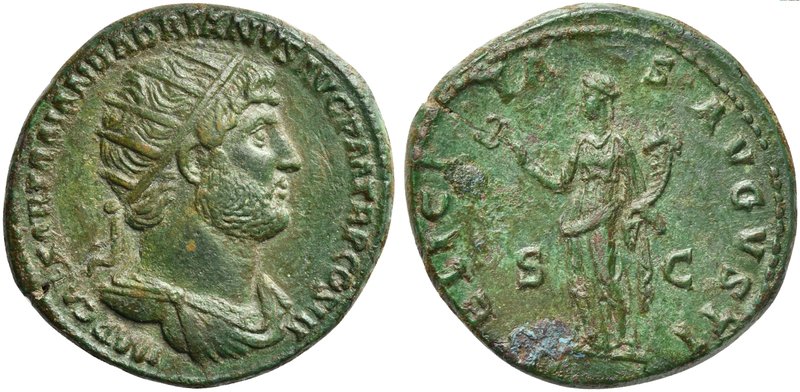 Hadrian (117-138), Dupondius, Rome, AD 119-121
AE (g 16,30; mm 27; h 6)
IMP CA...