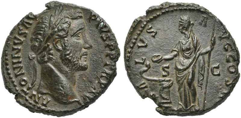 Antoninus Pius (138-161), As, Rome, AD 151-152
AE (g 10,34; mm 26; h 6)
ANTONI...