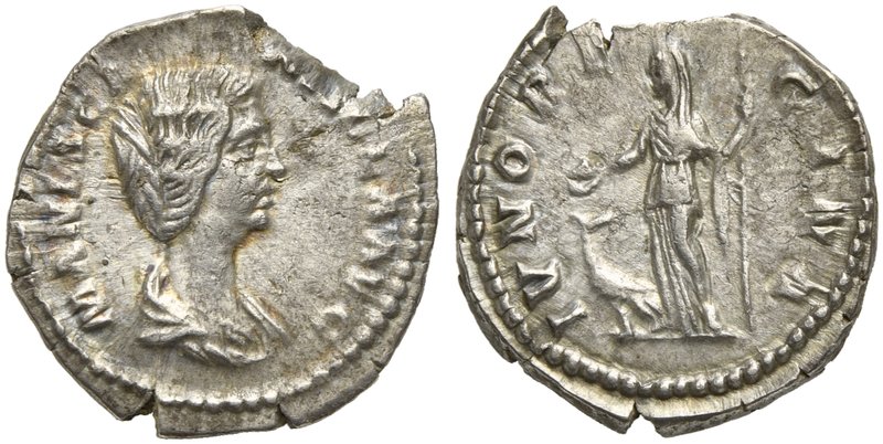 Manlia Scantilla, Denarius struck under Didius Julianus, Rome, March - June AD 1...