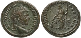 Caracalla (198-217), As, Rome, AD 210-213
AE (g 12,72; mm 25; h 6)
ANTONINVS - PIVS AVG BRIT, laureate head r., Rv. PROVIDENTIAE - DEORVM, Provident...