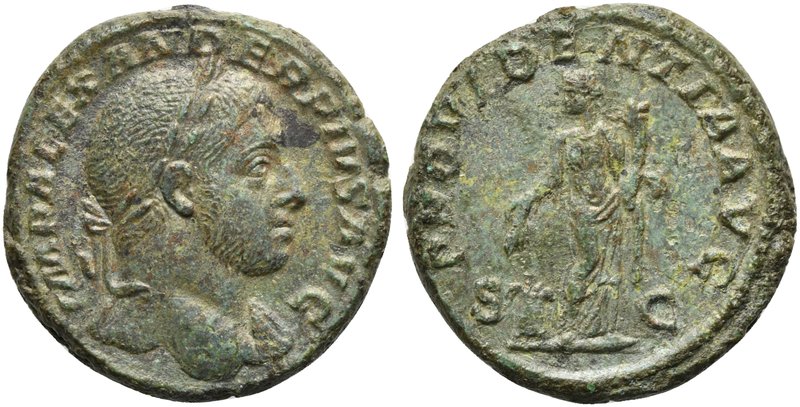 Severus Alexander (222-235), As, Rome, AD 231-235
AE (g 11,37; mm 25; h 12)
IM...