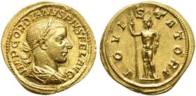 Gordian III (238-244), Aureus, Rome, AD 241-243
AV (g 5,18; mm 20; h 12)
IMP GORDIANVS PIVS FEL AVG, laureate, draped and cuirassed bust r., Rv. IOV...