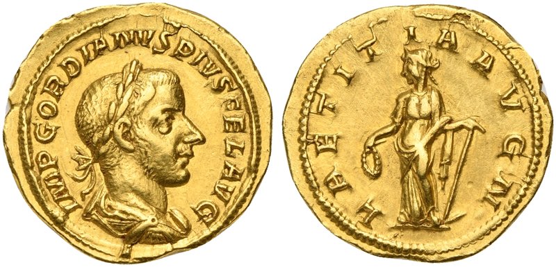 Gordian III (238-244), Aureus, Rome, AD 241-243
AV (g 4,70; mm 21; h 12)
IMP G...