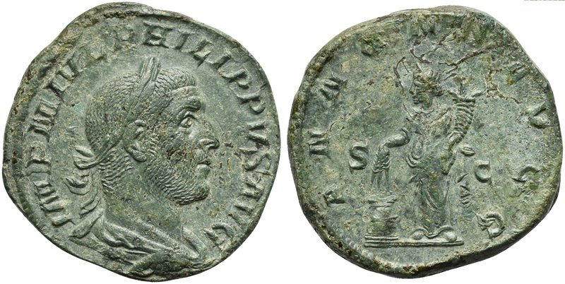 Philip I (244-249), Sestertius, Rome, AD 244-249
AE (g 19,05; mm 30; h 12)
IMP...
