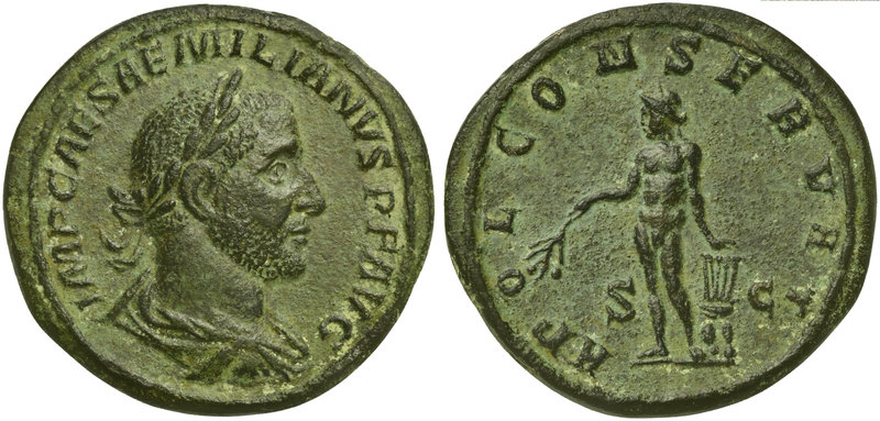 Aemilian (253), Sestertius, Rome, July - September AD 253
AE (g 15,65; mm 33; h...