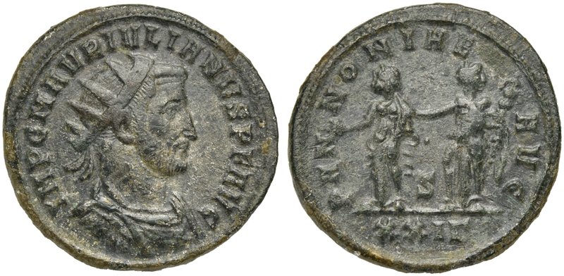 Julian I of Pannonia (Usurper, 283-285), Antoninianus, Siscia, AD 284-285
AE (g...