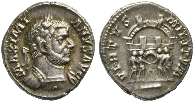 Maximian Herculius (286-310), Argenteus, Treveri, AD 298-299
AR (g 3,64; mm 17;...