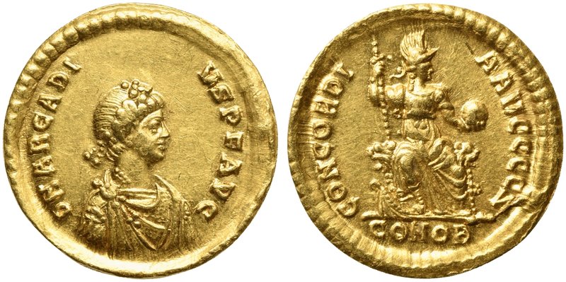 Arcadius (383-408), Solidus, Constantinopolis, AD 383
AV (g 4,46; mm 20; h 12)...