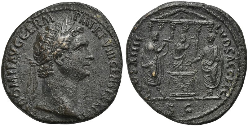 Domitian, As, Rome, 14 September - 31 December AD 88
AE (g 8,59; mm 29; h 6)
D...