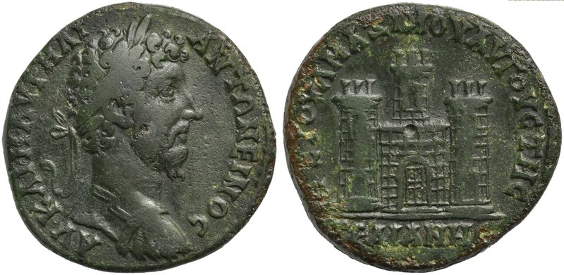 Marcus Aurelius, Bronze, Thrace: Augusta Traiana, AD 161-180
AE (g 21,71; mm 30...