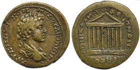 Commodus, Bronze, Bithynia: Nicomedia, AD 177-192
AE (g 14,22; mm 28; h 8)
Octastyle temple. Waddington, Rec. Gen cfr. 163.
Brown patina, about ext...