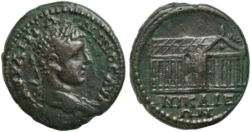 Elagabalus, Bronze, Bithynia: Nikaia, AD 218-222
AE (g 5,91; mm 23; h 7)
Exast...