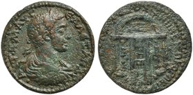 Severus Alexander, Bronze, Lydia: Sardis, AD 222-235
AE (g 5,70; mm 23; h 12)
Temple of Aphrodite Paphia. SNG Muenchen 532.
Green patina, good very...