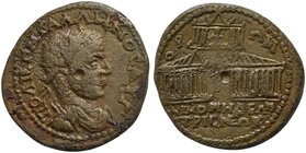 Gallienus, Bronze, Bithynia: Nicomedia, AD 253-268
AE (g 8,07; mm 25; h 12)
Three temples. Price-Trell, cfr. 456.
Brownish patina and about extreme...