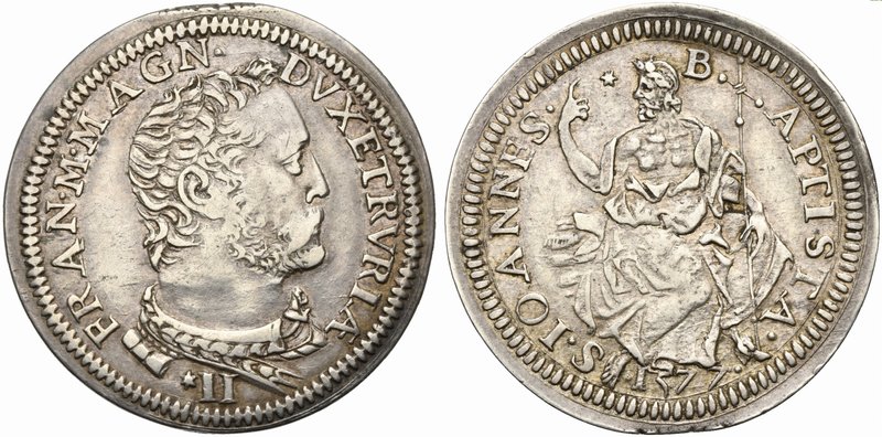 Italy, Firenze, Francesco I (1574-1587), Testone, 1577
AR (g 9,20; mm 34; h 12)...