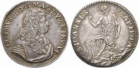 Italy, Firenze, Cosimo III de Medici (1670-1723), Testone, 1676
AR (g 8,90; mm 31; h 6)
CNI XII 17; Montagano 332/3 (this coin).
Old cabinet tone, ...