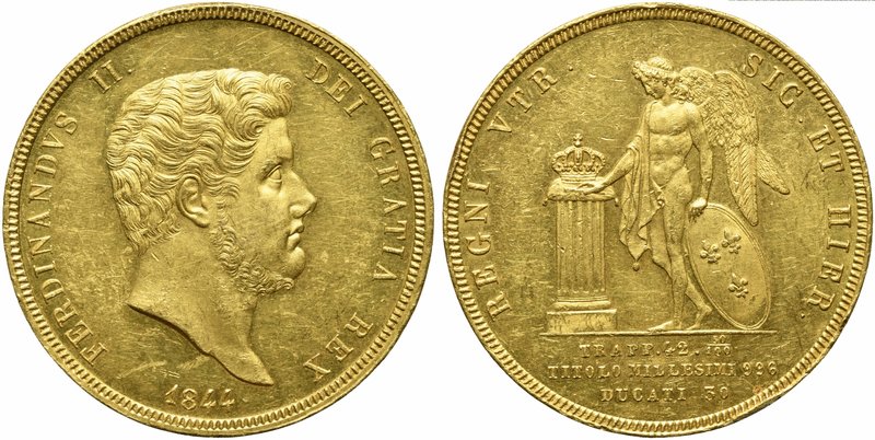 Italy, Napoli, Ferdinando II di Borbone (1830-1859), 30 Ducati, 1844
AV (g 37,8...