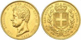 Italy, Savoia, Carlo Alberto (1831-1849), 100 Lire, Genova, 1835
AV (g 32, 18, mm 34; h 6)
Gigante 6; Montenegro 8, Pagani 140.
About extremely fin...