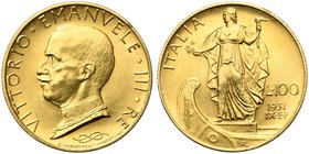 Italy, Savoia, Vittorio Emanuele III (1900-1946), 100 Lire, Roma, 1931
AV (g 8,80; mm 24; h 6)
Pagani 646; Montenegro 20; Gigante 9.
Extremely fine...