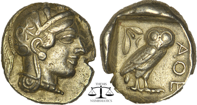 ATTICA. Athens. Tetradrachm AR (Circa 454-404 BC). Obv: Helmeted head of Athena ...