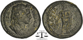 LYDIA. Pseudo-autonomous issue, AD 161-268. Head of Demos right. Rev: Asklepios standing facing. 6,45 g. 19 mm