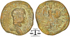 Philip I (244-249), AE Sestertius, Rome, c. AD 244-249. Obv: IMP M IVL PHILIPPVS AVG. Rev: AEQVITAS AVGG / S - C. Laureate, draped and cuirassed bust ...