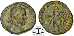 Trajan Decius (249-251), AE Sestertius, Rome, AD 249-251. Obv: IMP C M Q TRAIANVS DECIVS AVG. Rev: GENIVS EXERC ILLVRICIANI. laureate and cuirassed bu...