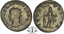 Claudius II Gothicus. AD 268-270. Antoninianus . Antioch mint. 3rd emission, circa early-mid AD 270. Radiate head left / Hercules standing facing, hea...