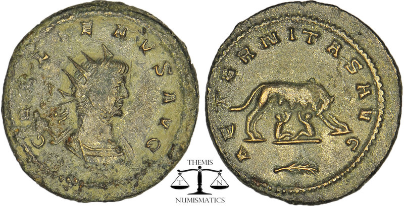 Gallienus BI Antoninianus. Antioch, AD 264-265. GALLIENVS AVG, radiate and cuira...