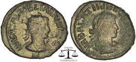 AURELIAN with VABALATHUS (270-275). Antoninianus. Obv: IMP C AVRELIANVS AVG. Laureate and cuirassed bust of Aurelianus right. Rev: VABALATHVS V CRIM D...