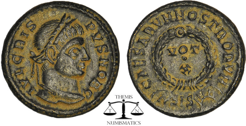 Crispus. Caesar, A.D. 317-326. AE centenionalis. Siscia mint, struck A.D. 321-32...