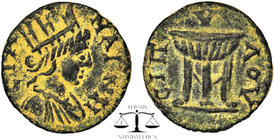 LYDIA. Magnesia ad Sipylum. Pseudo-autonomous. AE (2nd-3rd centuries AD). Obv: MAΓΝΗCIA. Rev: CIPΛΟΥ. Draped bust of Tyche right, wearing mural crown....