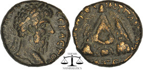 CAPPADOCIA. Caesarea. Marcus Aurelius (161-180). Ae. Laureate head right./Mount Argaeus with conical top. RPC IV online 6860.. 7,90 g 20 mm.