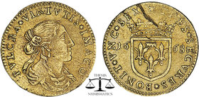 ITALY. LUCCA REPUBLIC (1369-1799) Luigino 1668. CL 193 MIR 219/3 Ag. Rare. 2,03 g. 22mm.