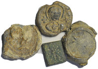 3 byzantine lead seal and 1 byzantine weight. LOT SOLD AS IS, NO RETURNS. Conduction see picture.