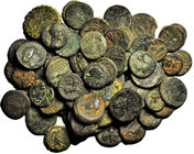 A lot containing 70 bronze coins. All, Greek. . LOT SOLD AS IS, NO RETURNS. Conduction see picture.