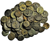 A lot containing 70 bronze coins. All, Greek. . LOT SOLD AS IS, NO RETURNS. Conduction see picture.