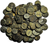 A lot containing 100 bronze coins. All, Greek. . LOT SOLD AS IS, NO RETURNS. Conduction see picture.