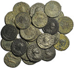 A lot containing 25 roman coins. LOT SOLD AS IS, NO RETURNS. Conduction see picture.