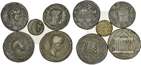 A lot containing 5 Roman Provincial coins. . LOT SOLD AS IS, NO RETURNS. Conduction see picture.