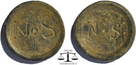 Byzantine Weights, Circa 5th-7th century. Weight of 5 Nomismata . Engraved N S. Condution see picture. 21,69 g. 28 mm.
