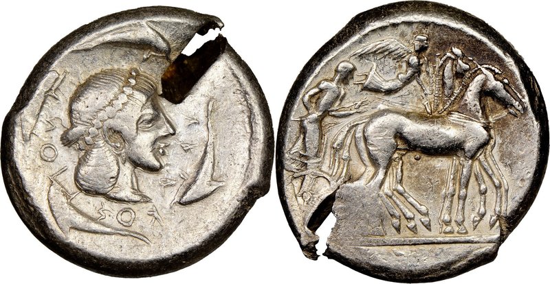 SICILY. Syracuse. Deinomenid Tyranny. Ca. 485-466 BC. AR tetradrachm (24mm, 17.3...