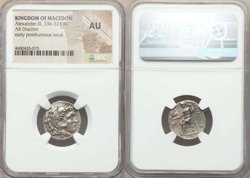 MACEDONIAN KINGDOM. Alexander III the Great (336-323 BC). AR drachm (19mm, 11h)....