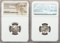 MACEDONIAN KINGDOM. Alexander III the Great (336-323 BC) AR drachm (18mm, 2h). NGC Choice XF. Posthumous issue of Teos, ca. 310-301 BC. Head of Heracl...