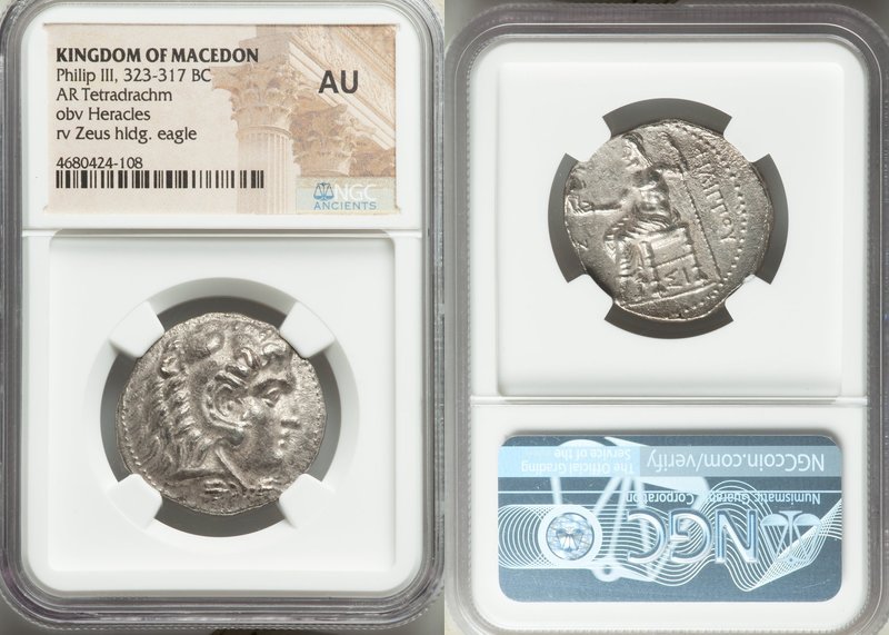 MACEDONIAN KINGDOM. Philip III Arrhidaeus (323-317 BC). AR tetradrachm (28mm, 5h...