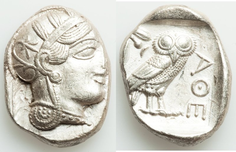 ATTICA. Athens. Ca. 440-404 BC. AR tetradrachm (27mm, 17.20 gm, 7h). XF. Mid-mas...