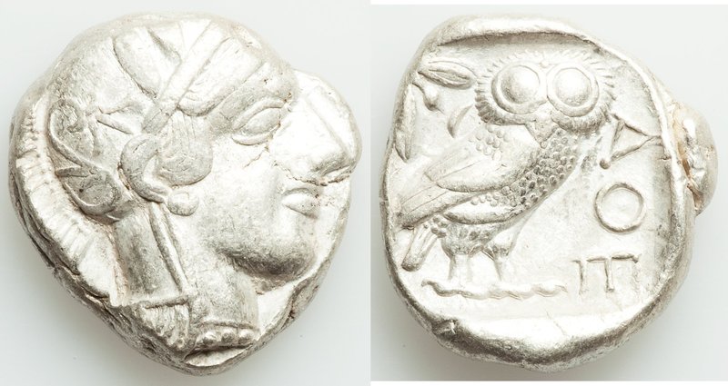 ATTICA. Athens. Ca. 440-404 BC. AR tetradrachm (24mm, 17.12 gm, 7h). Choice VF. ...