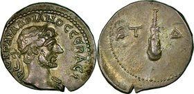 CAPPADOCIA. Caesarea. Hadrian (AD 117-138). AR hemidrachm (14mm, 1.86 gm, 1h). NGC XF 4/5 - 4/5. Dated Regnal Year 4 (AD 120/1). ΑΥΤΟ ΚΑΙС ΤΡΑΙ ΑΔΡΙΑΝ...