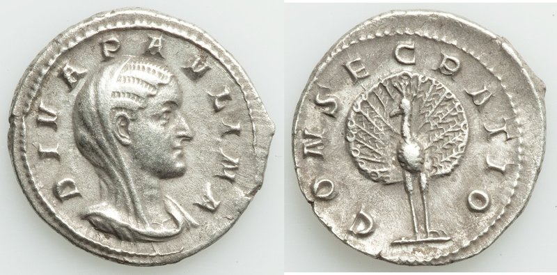 Diva Paulina, wife of Maximinus I (died before AD 235). AR denarius (21mm, 2.95 ...